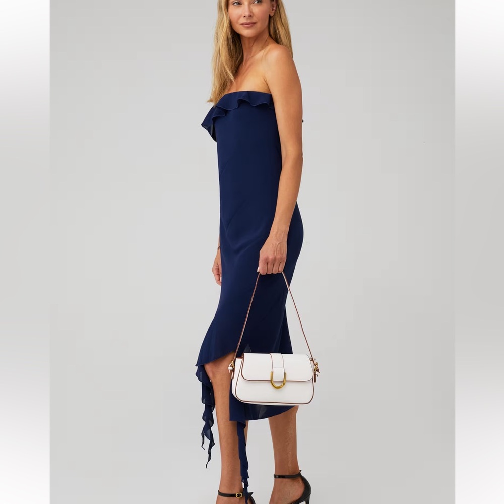 8 Other Reasons Ivory Rust Trim Structured Mini Crossbody Bag Gold Hardware NWT